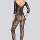 All Lace Lace-Up Bodystocking