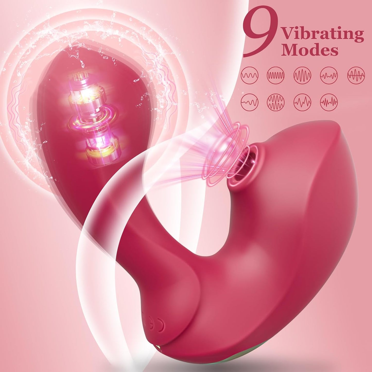 Vibrador de doble succión y punto G TwinThrust