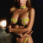 Neon Open Cup Bra Set