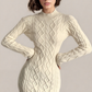 Cut Out Cable Net Mini Dress