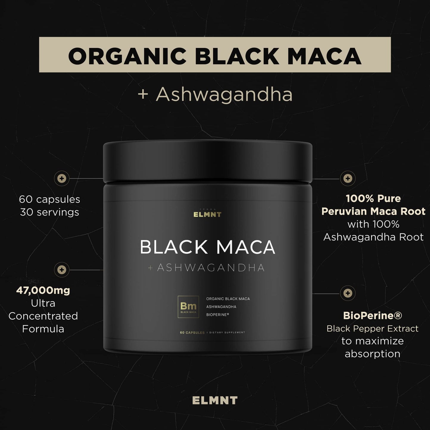 Cápsulas de Maca Negra de Ultra Potencia