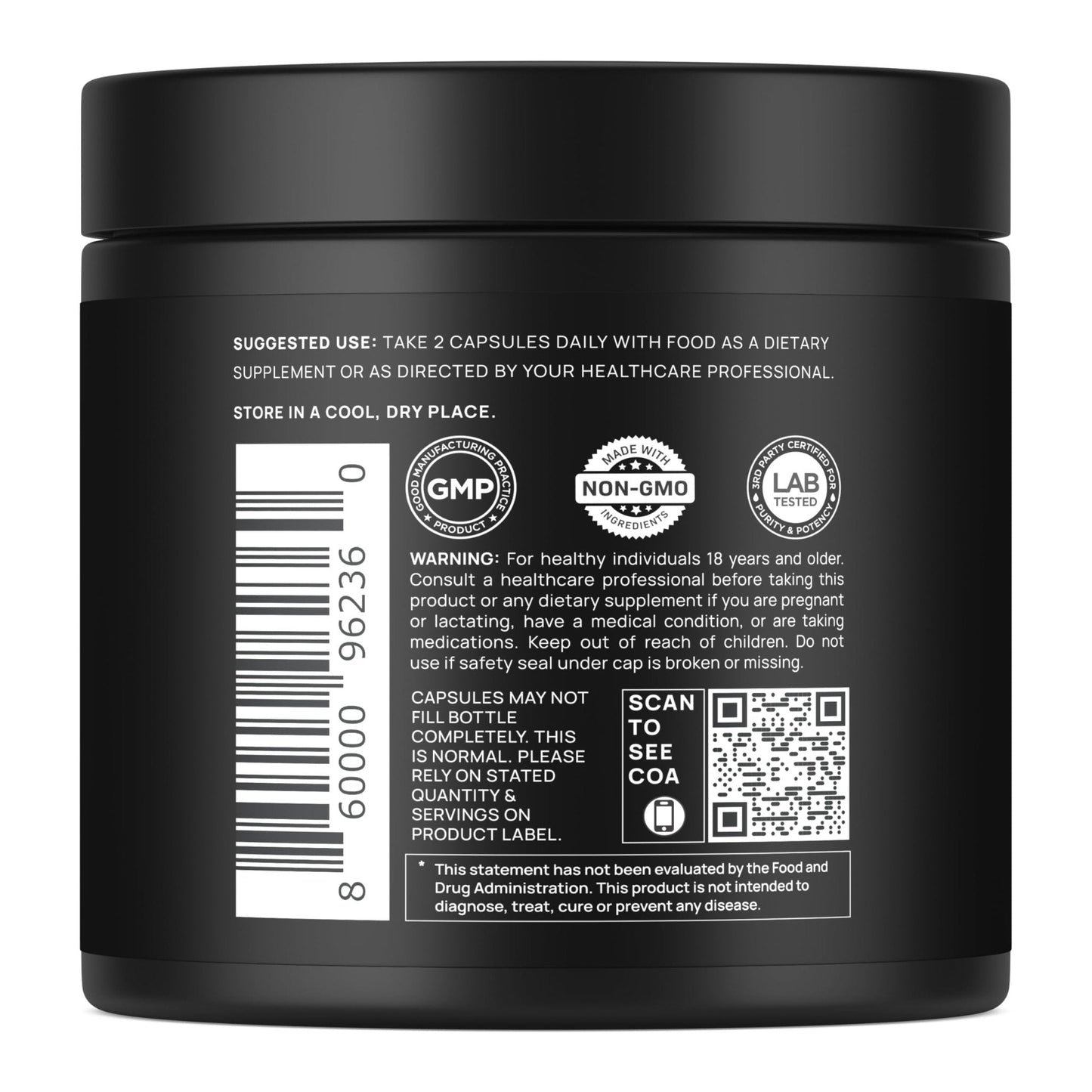 Cápsulas de Maca Negra de Ultra Potencia