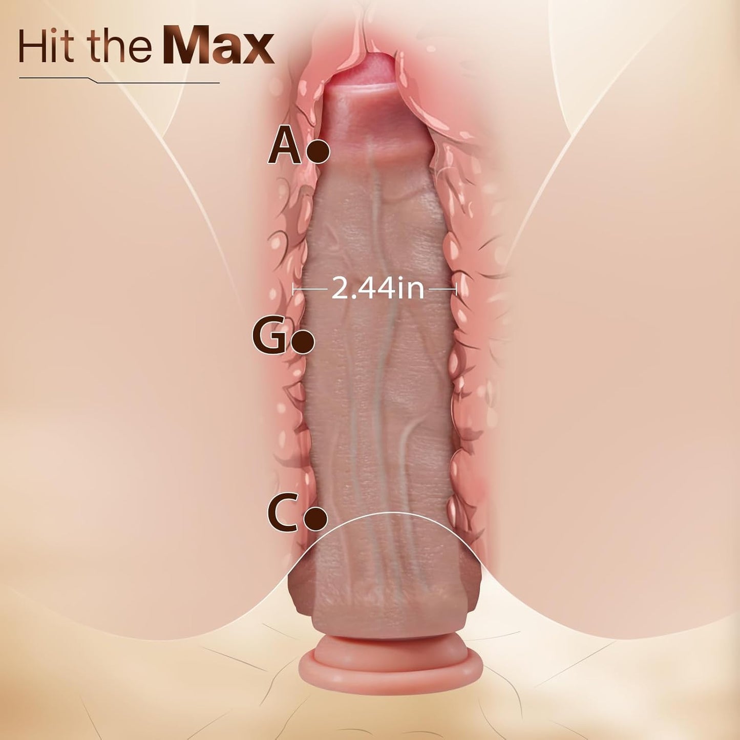 Dildo realista UncutKing XL con prepucio