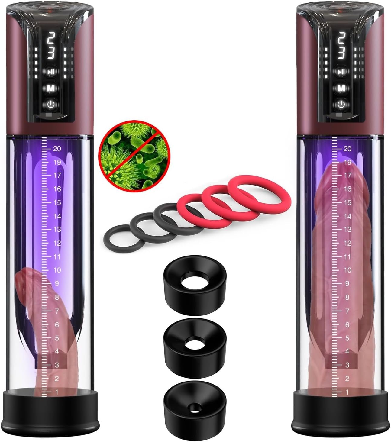 Kit d'agrandissement pour pompe pénienne 4 modes VacuGrow