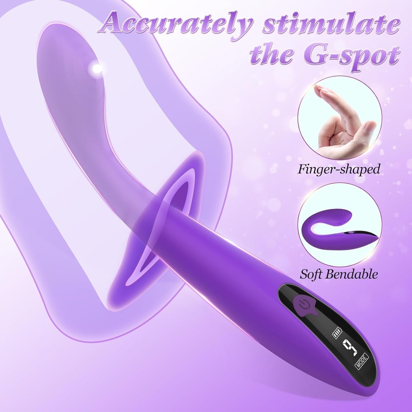 Vibreur baguettes point G VelvetArc avec écran LCD