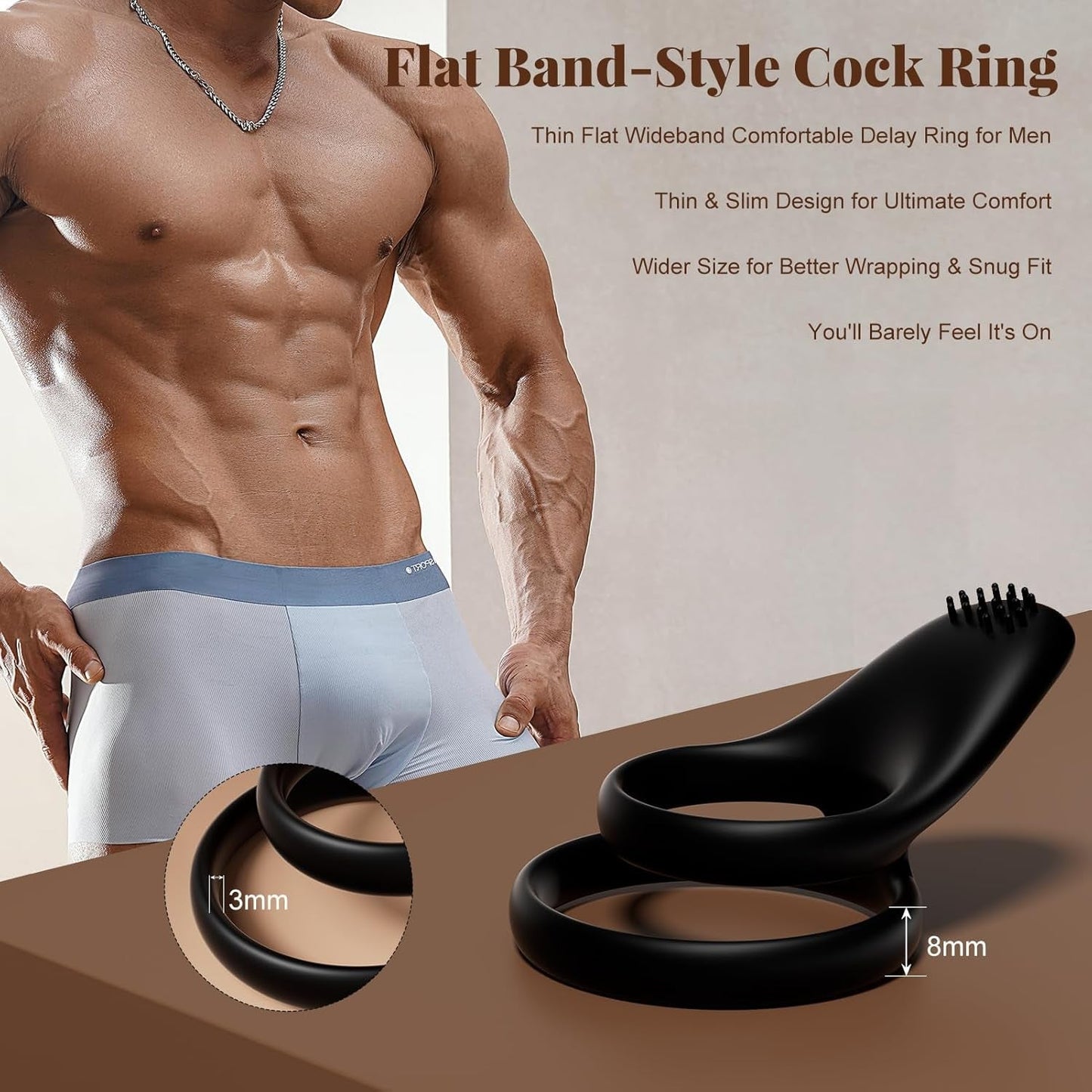 Anillo para el pene estimulador de clítoris suave VelvetBand