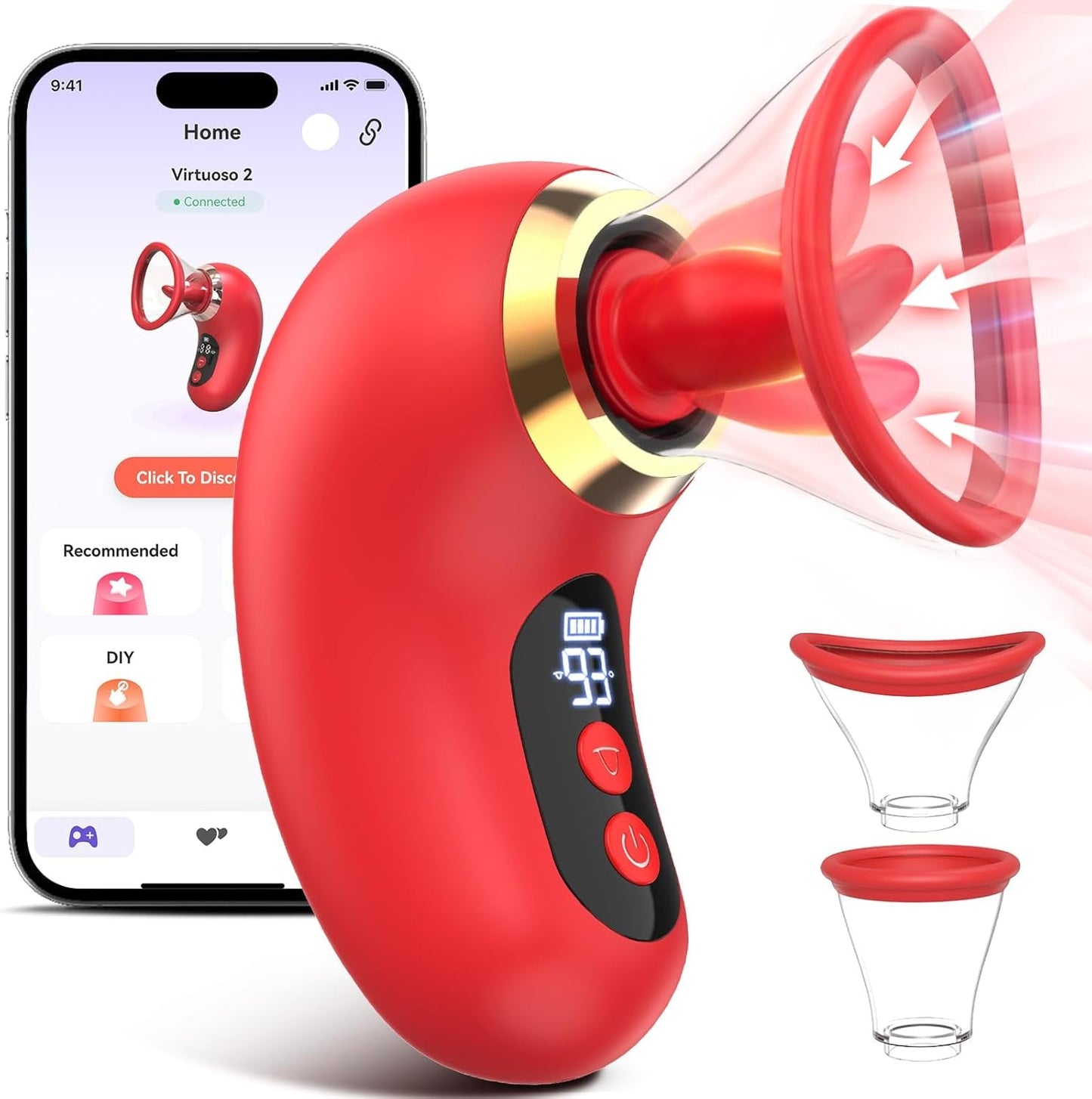 Vibrador chupasueños de rosa 5 en 1 VelvetBloom