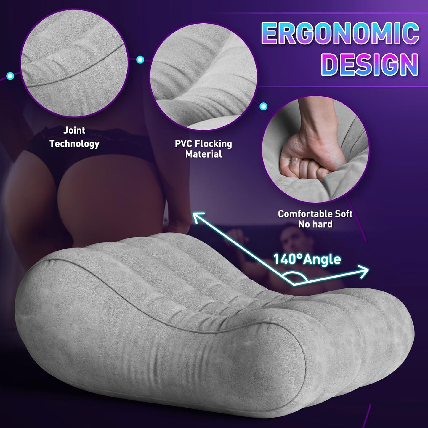 VelvetCrave Sofá Hinchable para Posiciones Sexuales Lounge Throne