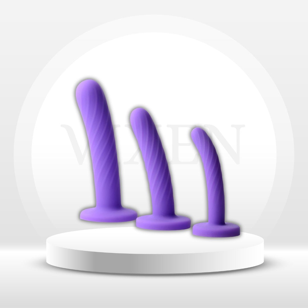 Set de dildos de silicona VelvetCurve de 3 piezas