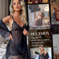 Conjunto de 3 piezas de babydoll y bata VelvetFlame