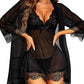 Conjunto de 3 piezas de babydoll y bata VelvetFlame