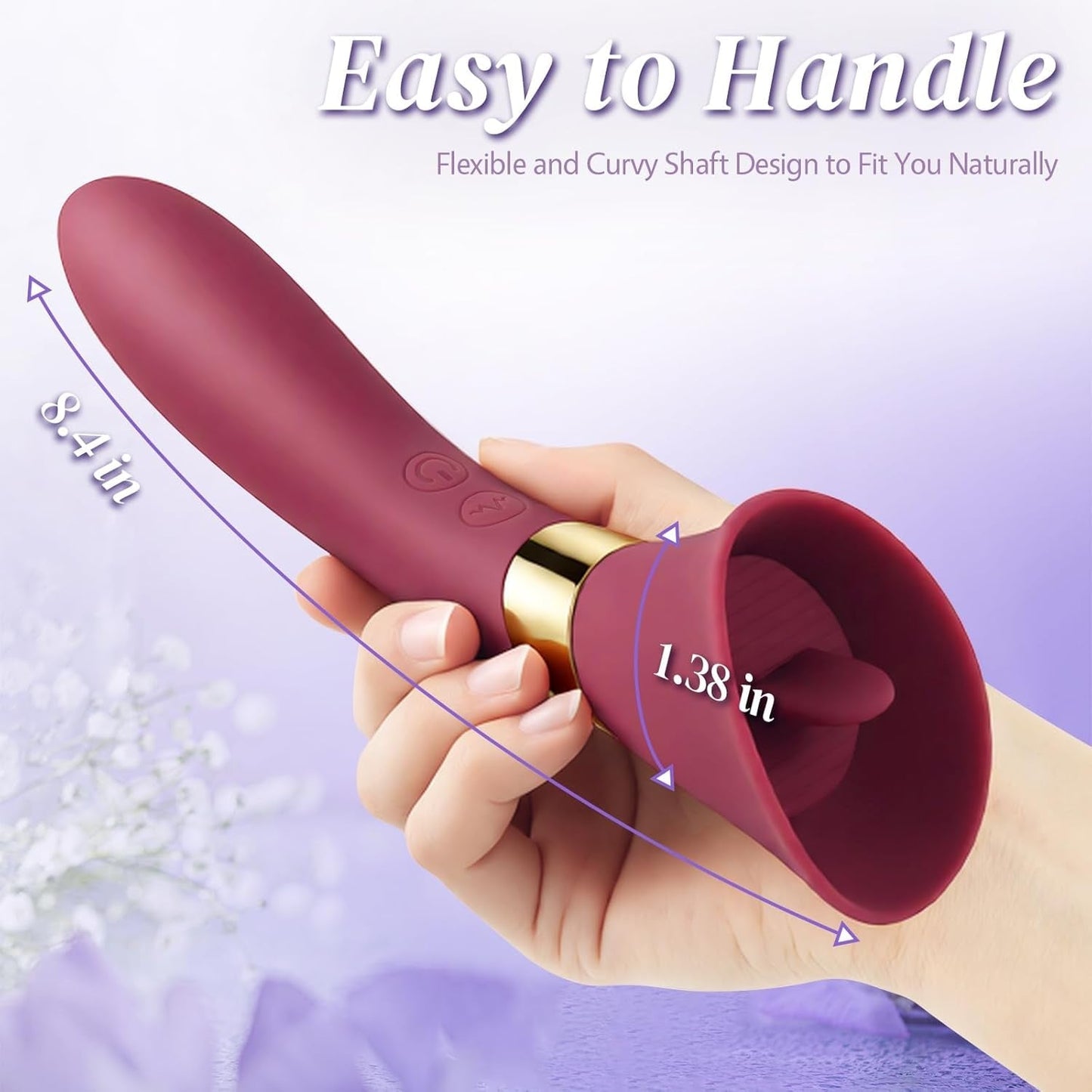 VelvetLick Clit Licking Vibrator Dual Motor Tongue Wand