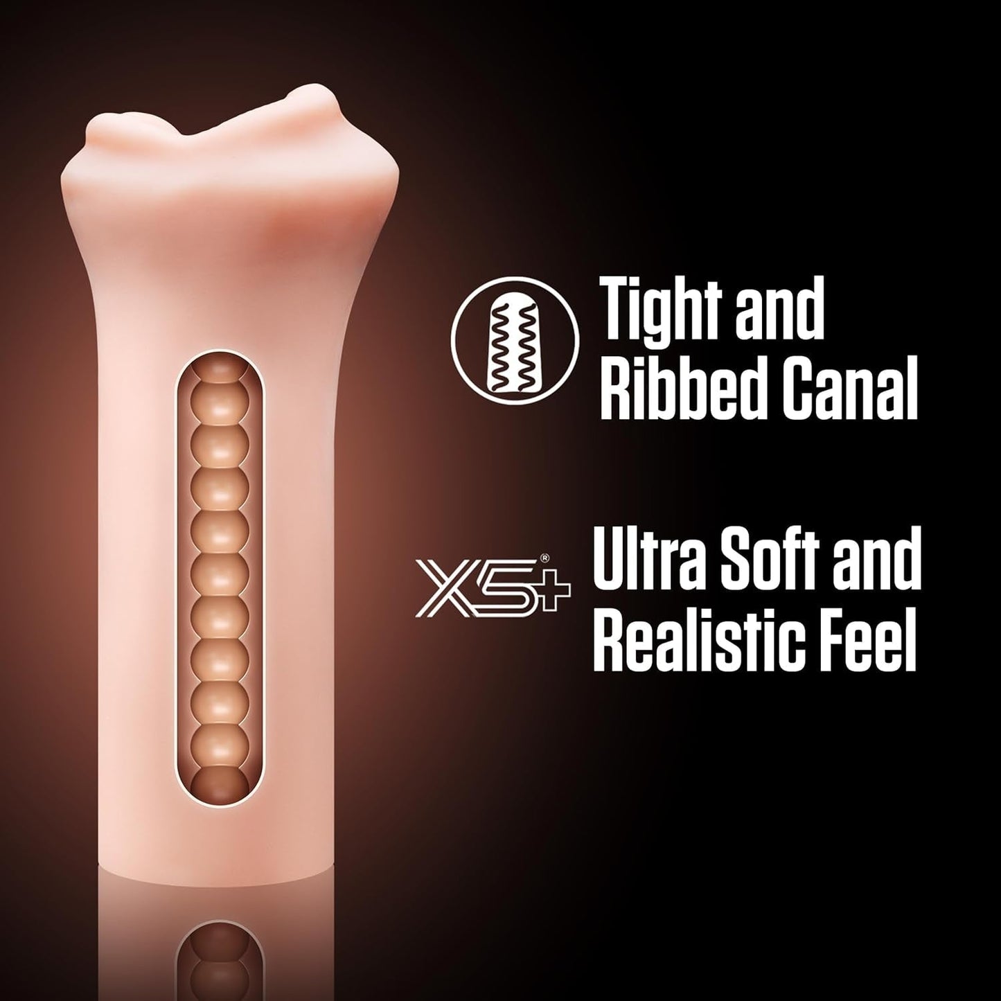 VelvetMouth Vagina de bolsillo realista con textura de boca para masturbación