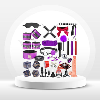 Kit BDSM de 36 piezas VelvetObedience – Edición Morada