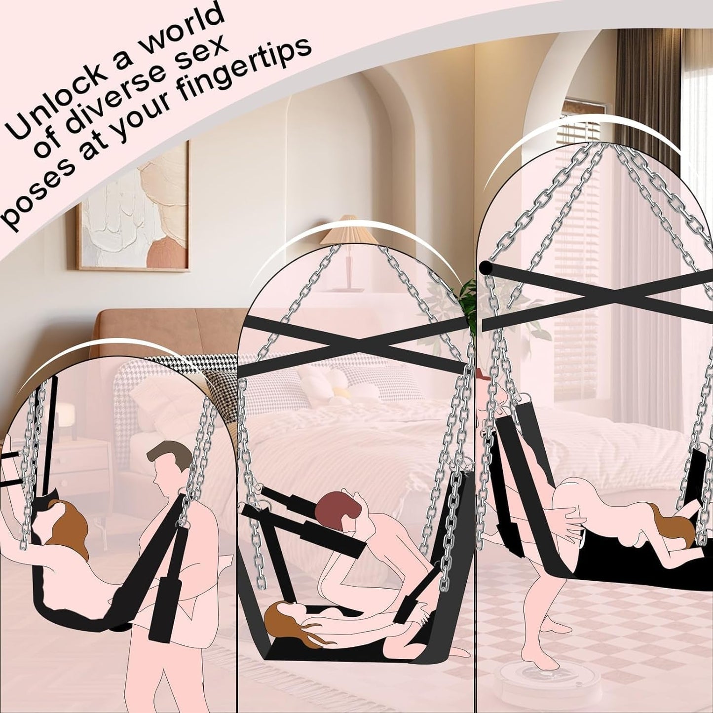 VelvetSpin 360° Spinning Sex Swing Leather Sling Kit