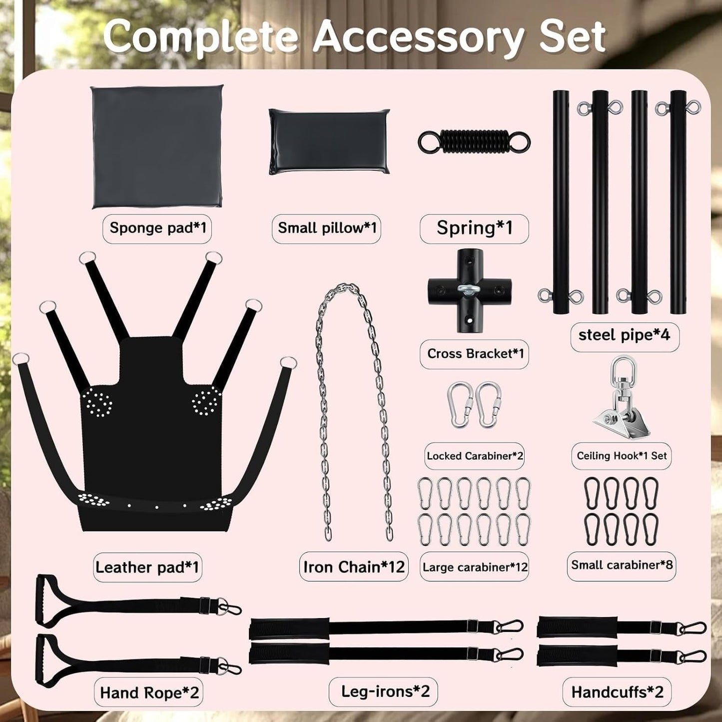 VelvetSpin 360° Spinning Sex Swing Leather Sling Kit