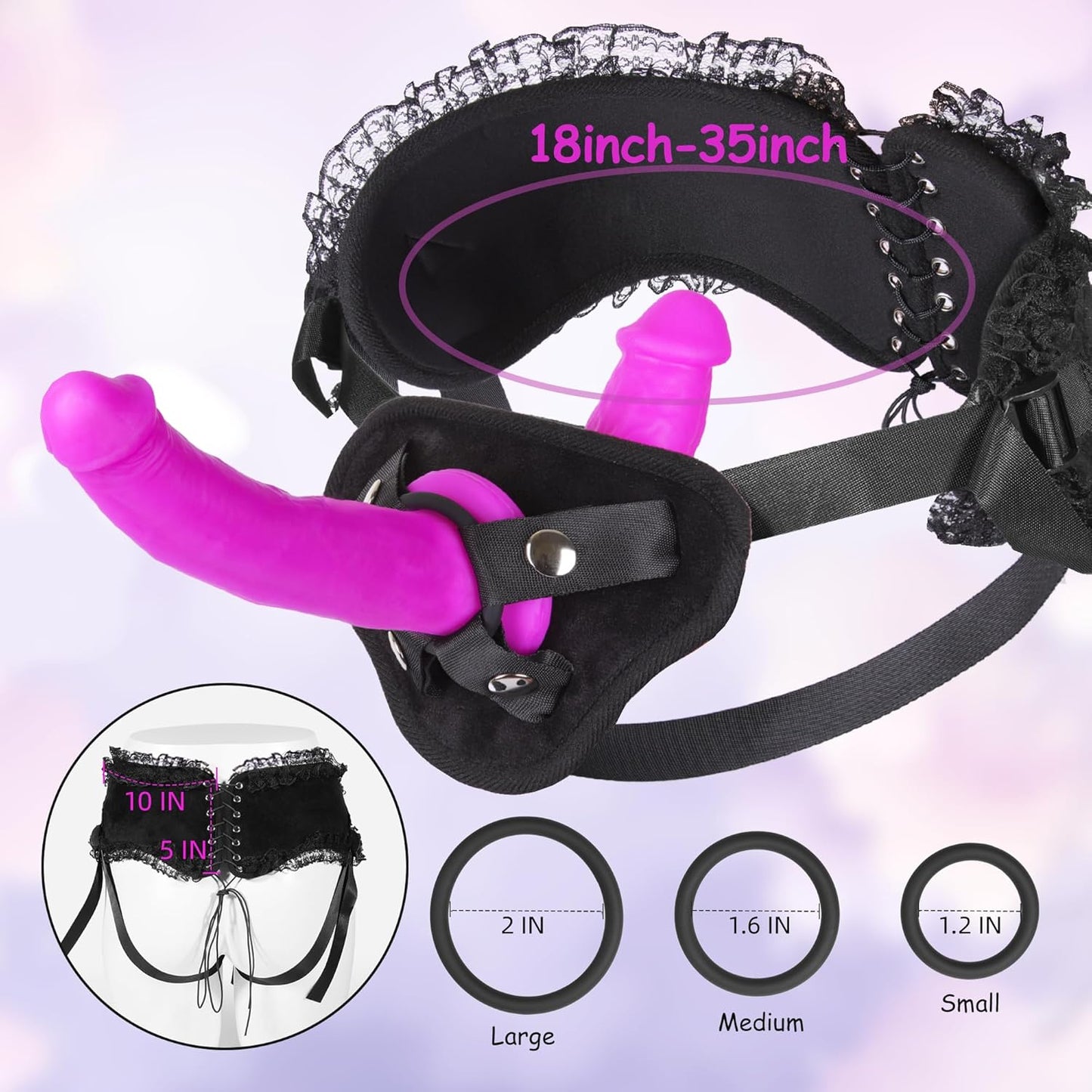 Arnés doble de dildo VelvetStrap