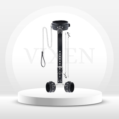 Conjunto de sujeciones de collar de bondage VelvetTether