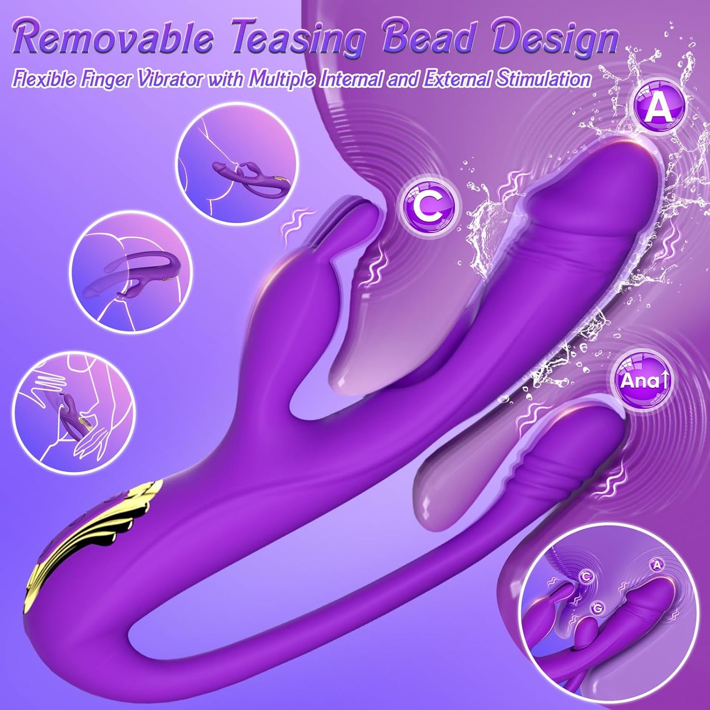 Vibrador de conejo 3 en 1 VelvetThrive