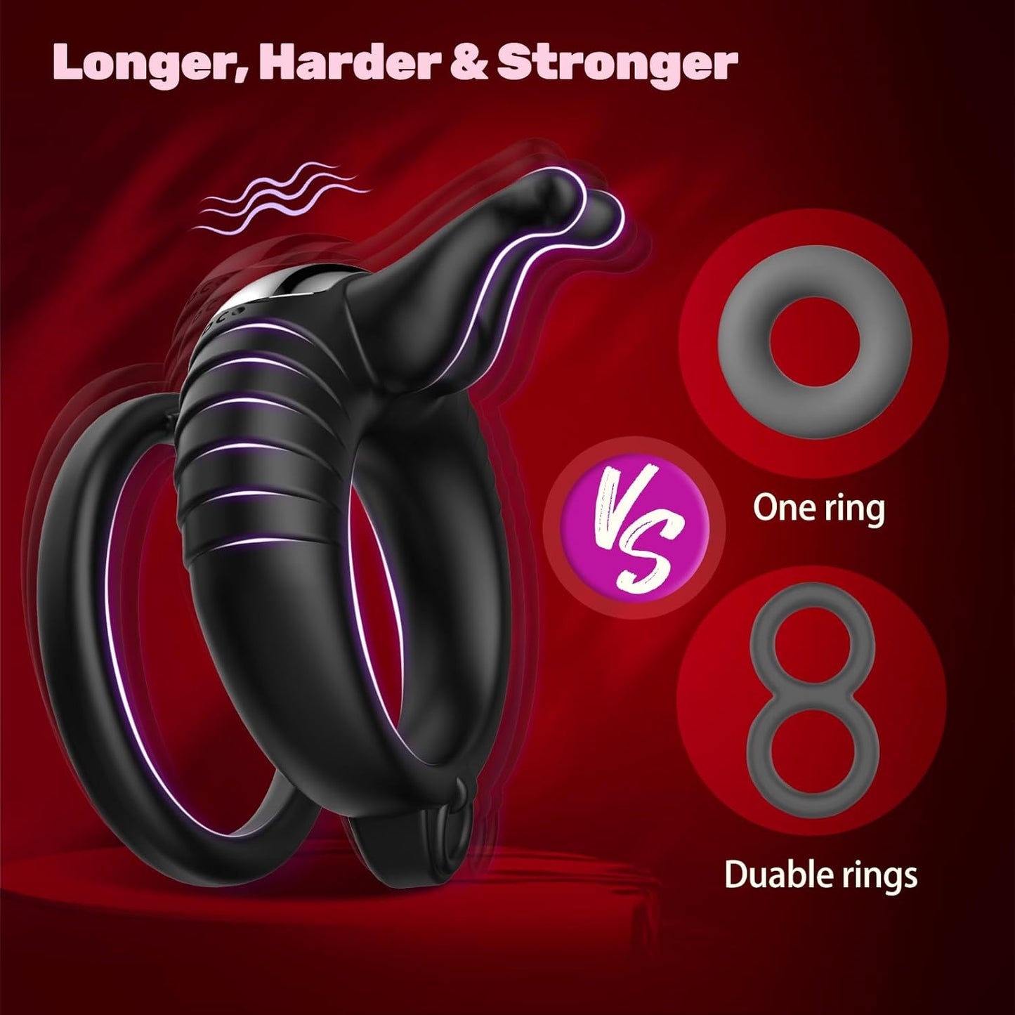 VibeDuo Anillo Vibrador a Distancia para Pene