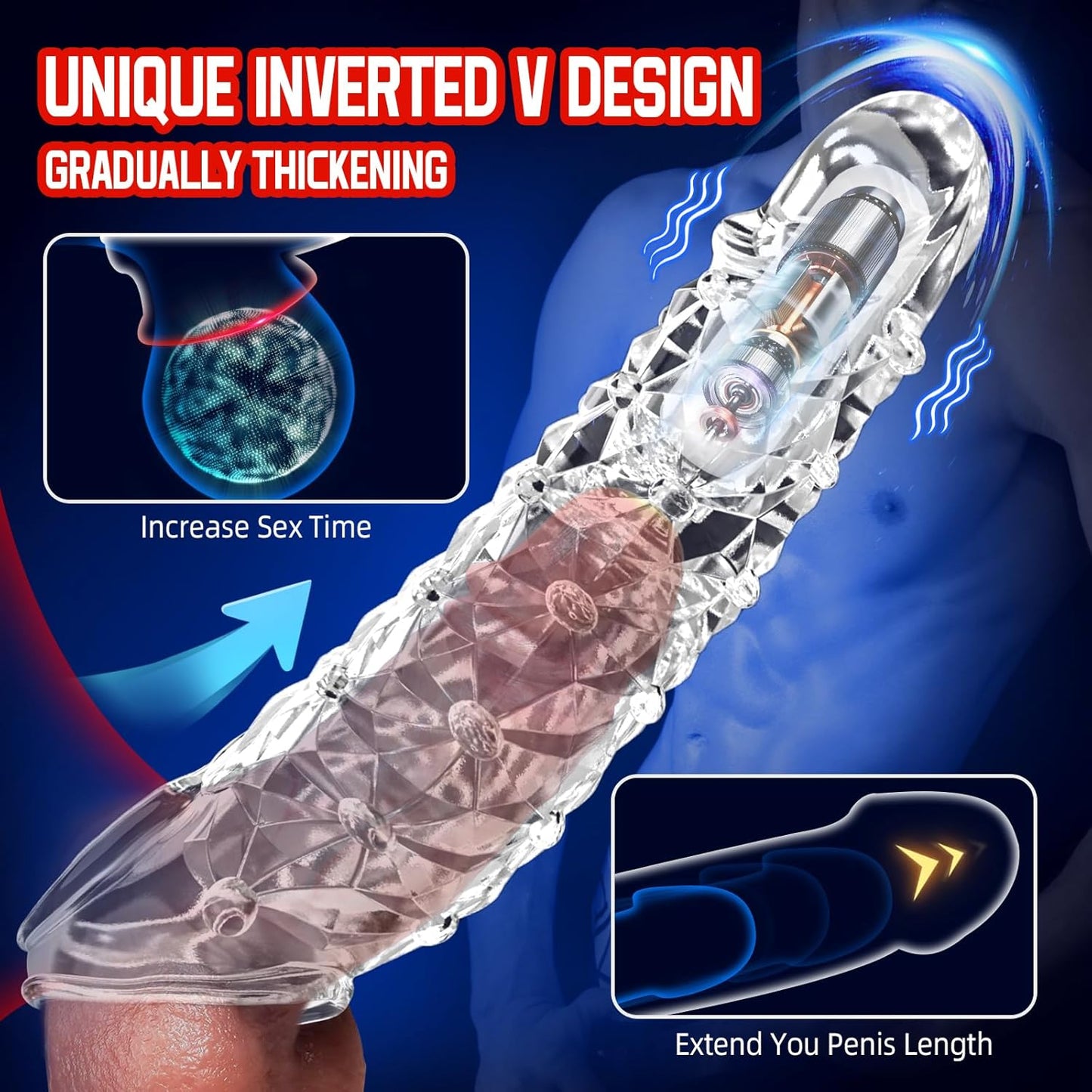 VibeFit Reusable Vibrating Penis Sleeve