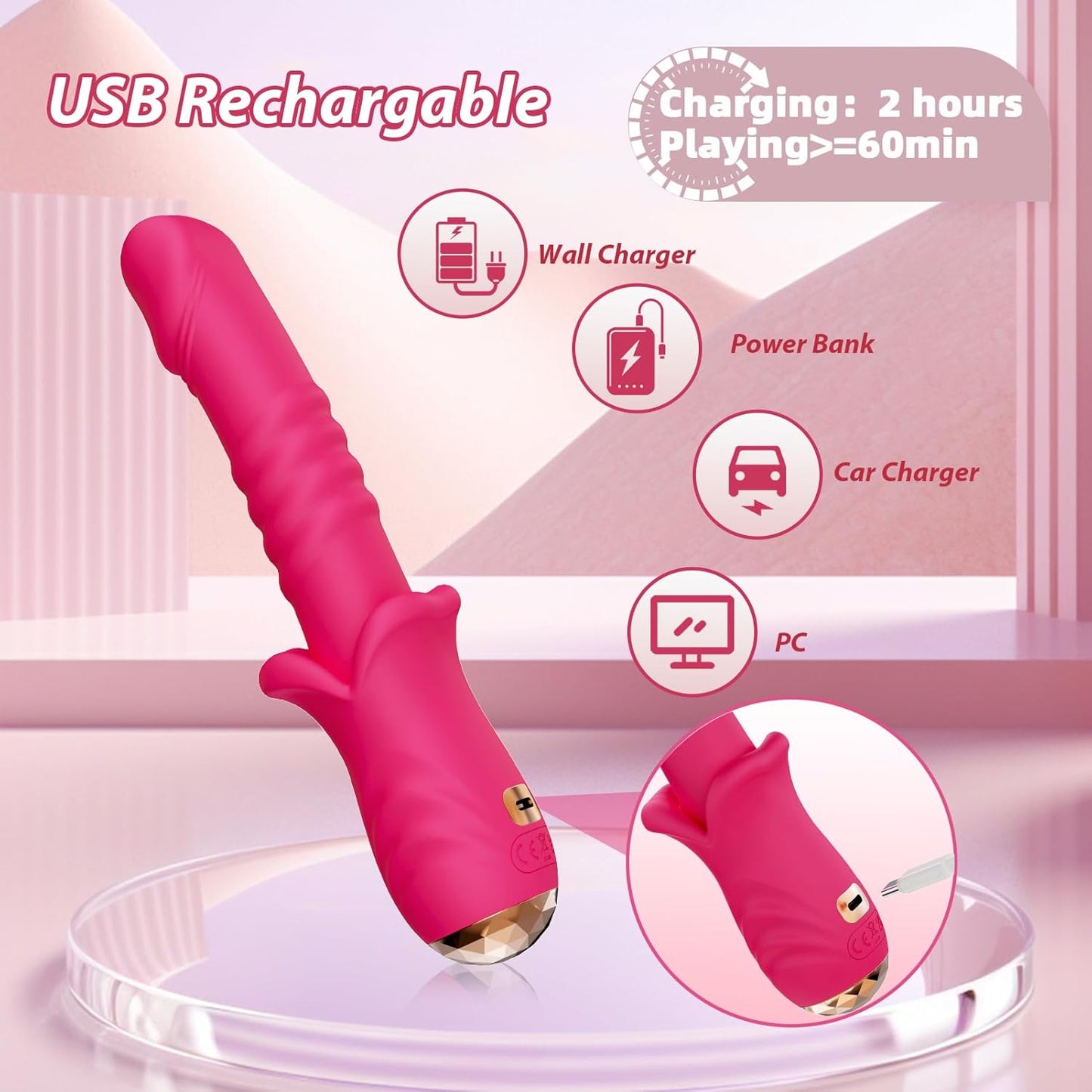 Vibrador de empuje de doble motor VibeLance