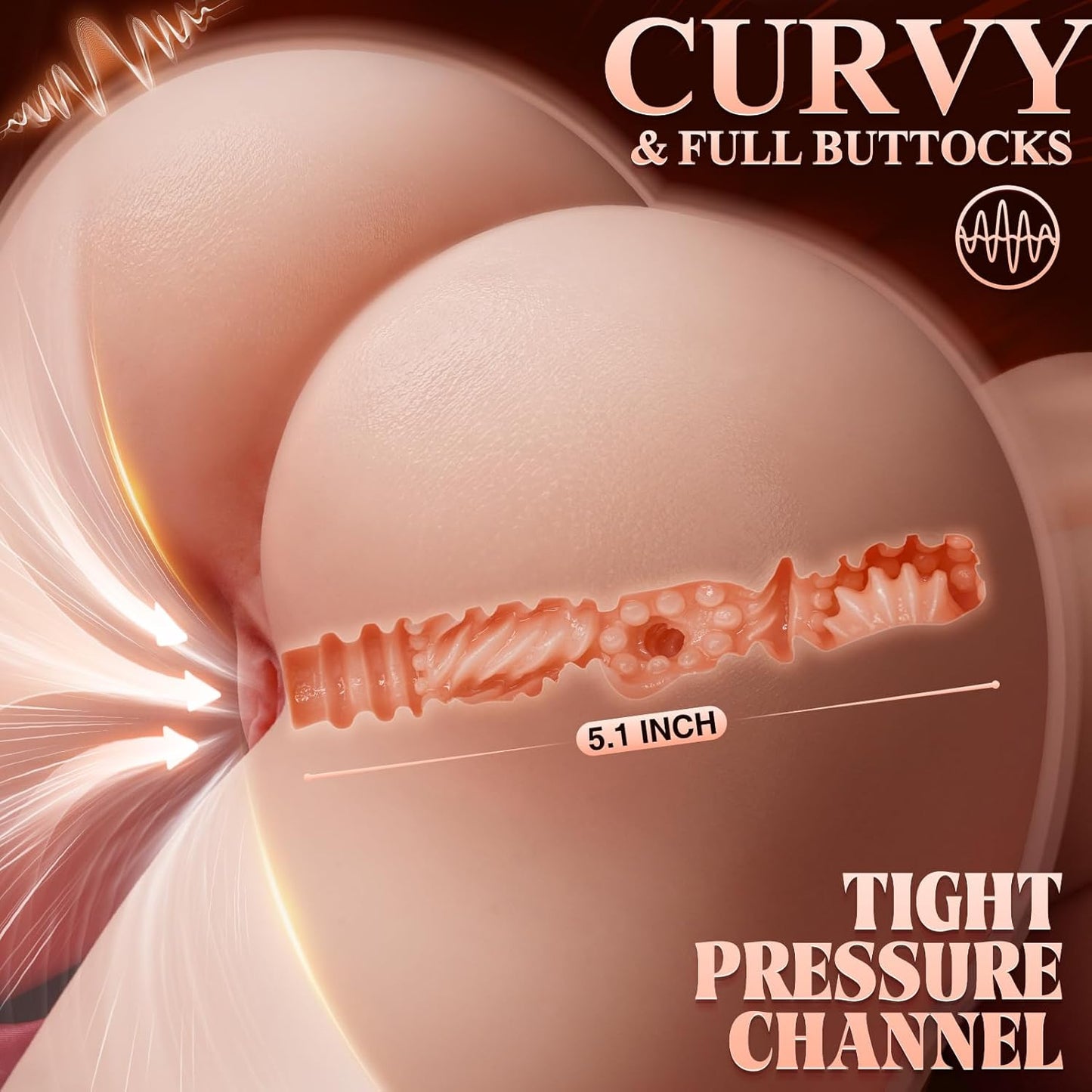 Muñeca sexual VibeSculpt vibratoria y succionadora de 9 kg
