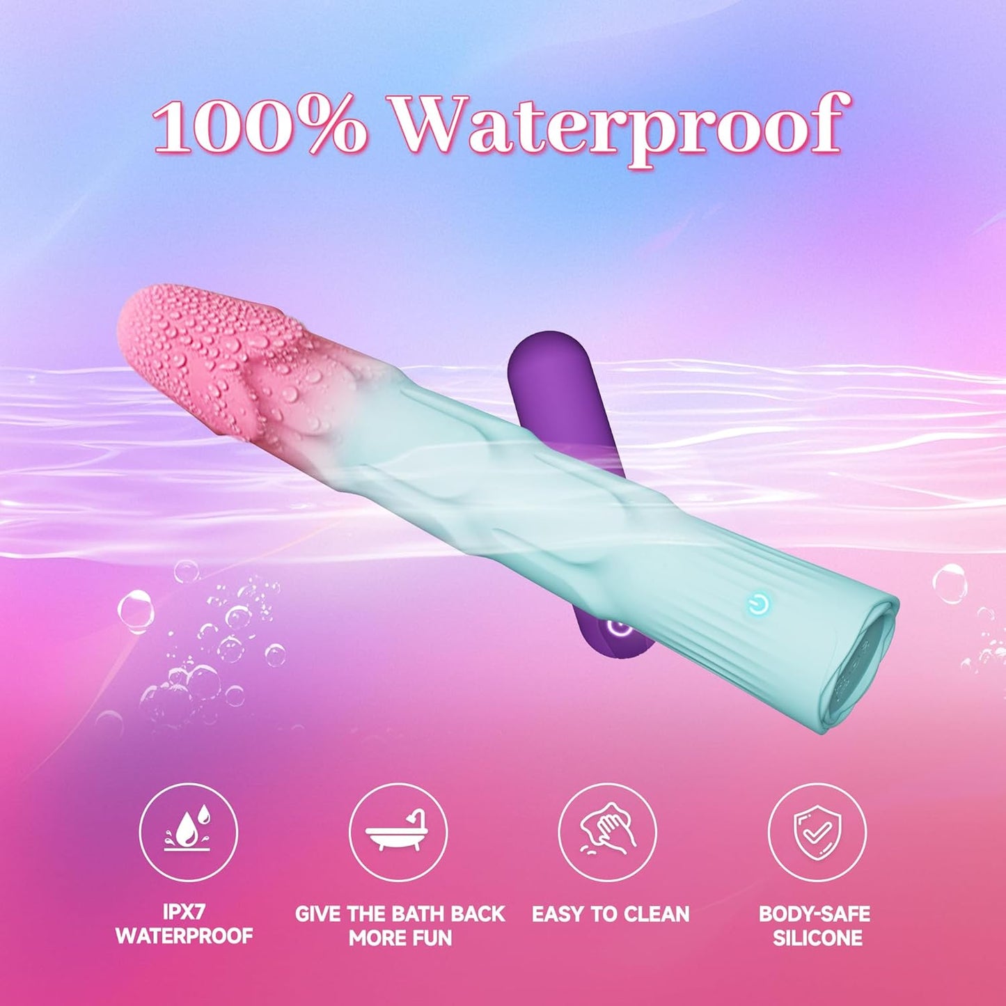 Juego de vibradores VibeTwin 2 en 1 de bala y varita de dildo