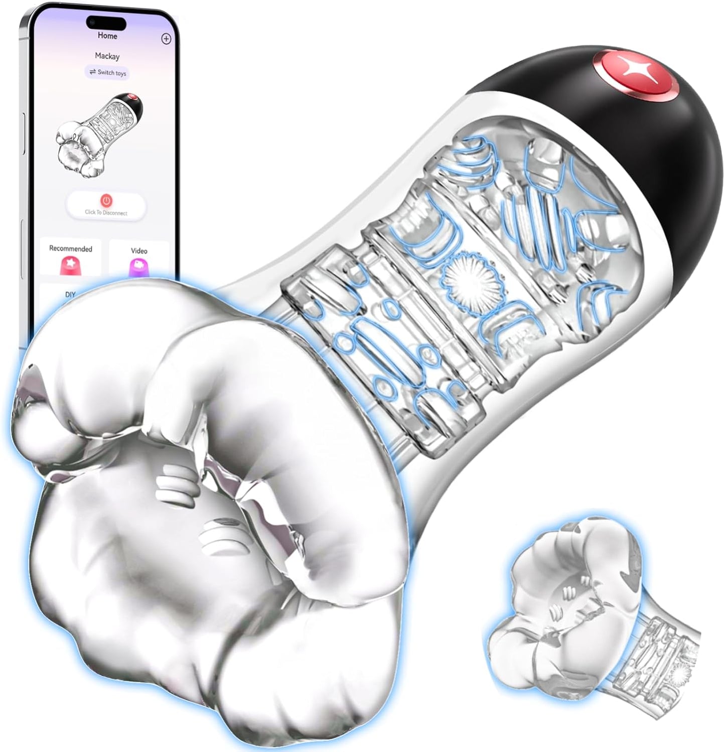 VibeView Transparent App-Controlled Penis Vibrator