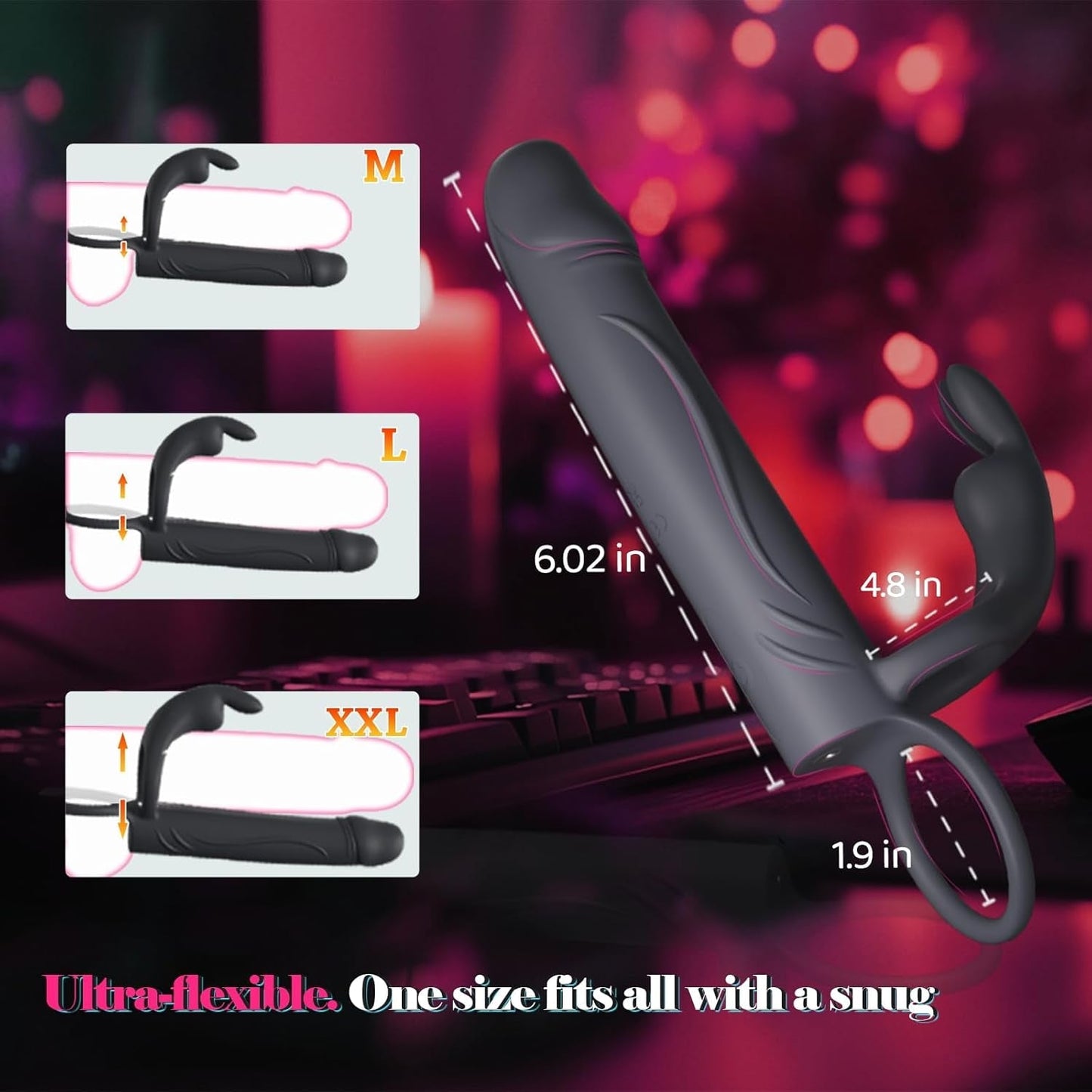 Anillo vibrador doble eje FusionRing para parejas