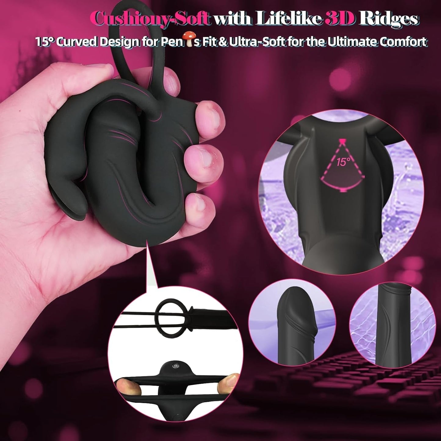 Anillo vibrador doble eje FusionRing para parejas