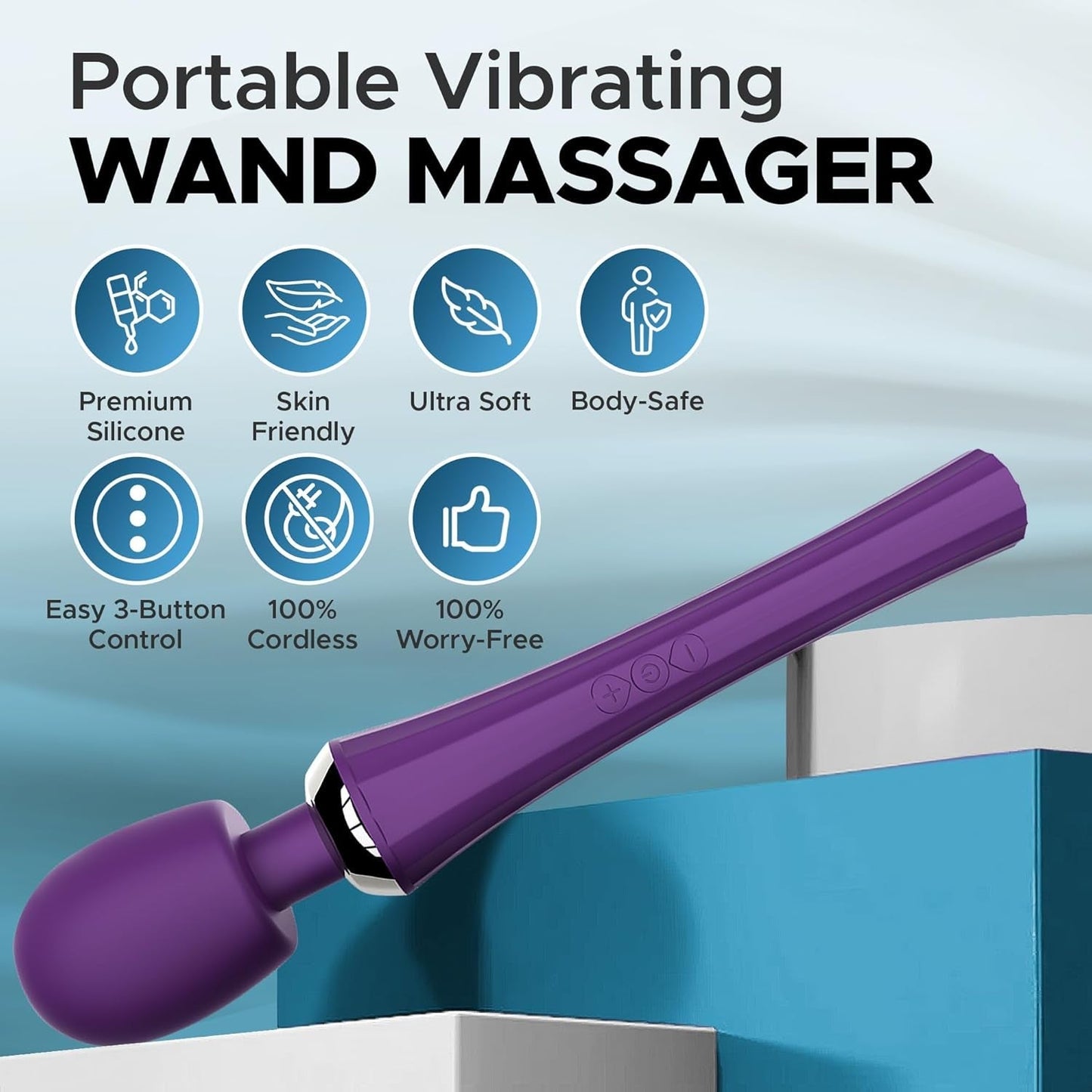 VioletReach Varita de estimulación vibratoria inalámbrica