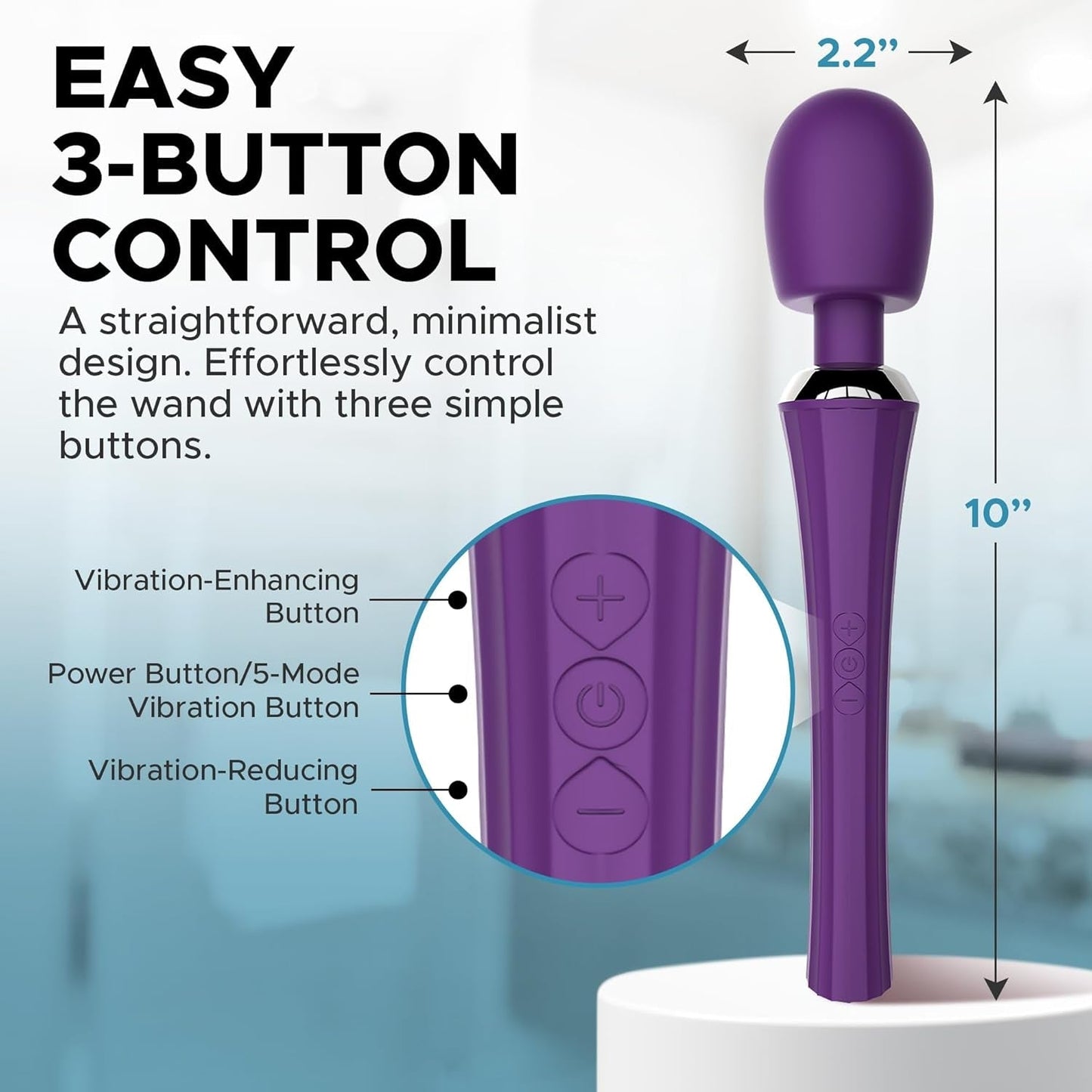 VioletReach Varita de estimulación vibratoria inalámbrica