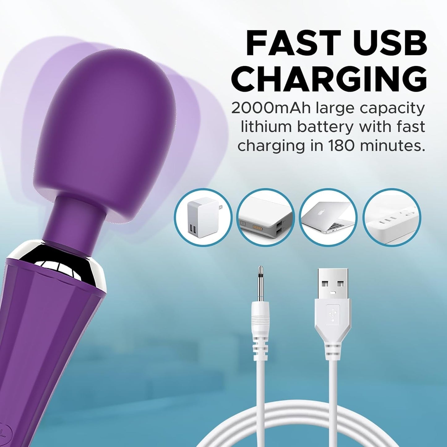 VioletReach Varita de estimulación vibratoria inalámbrica