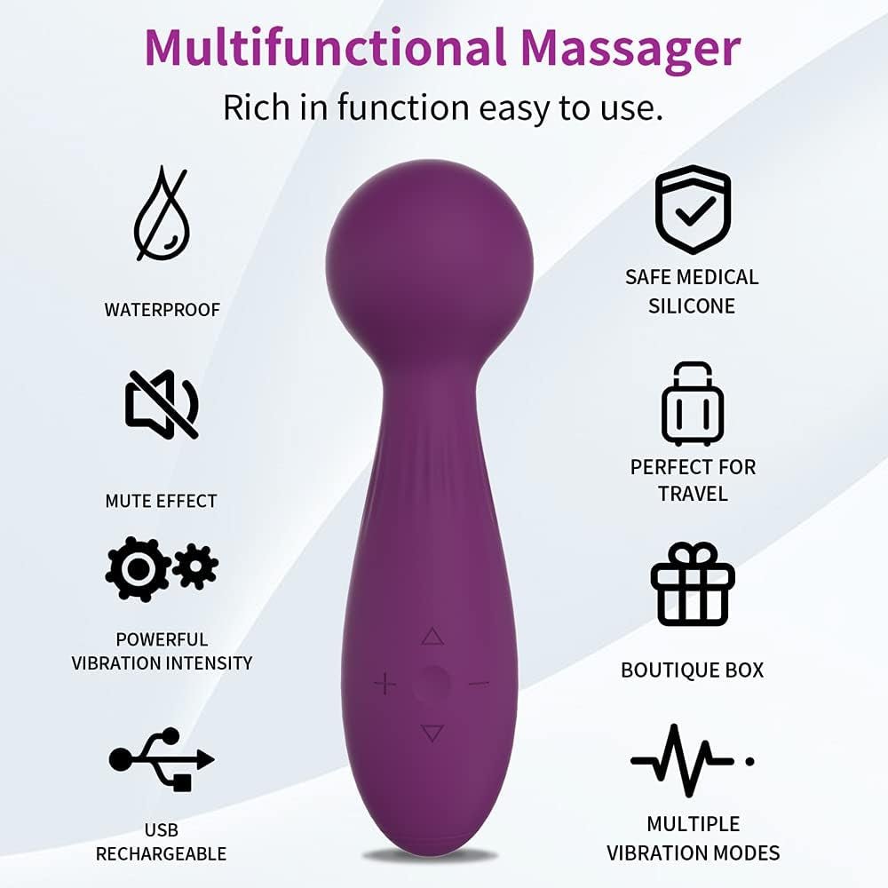 VioletRush Vibrador de Varita para Estimulación Clitoriana