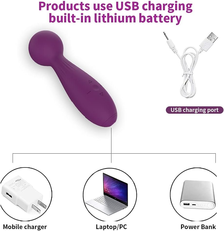VioletRush Vibrador de Varita para Estimulación Clitoriana