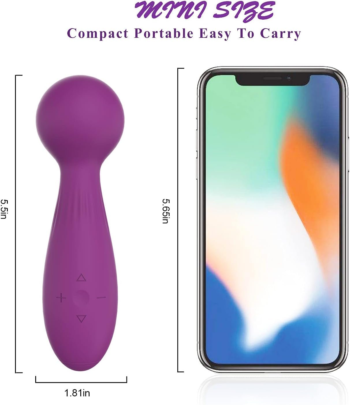 VioletRush Vibrador de Varita para Estimulación Clitoriana