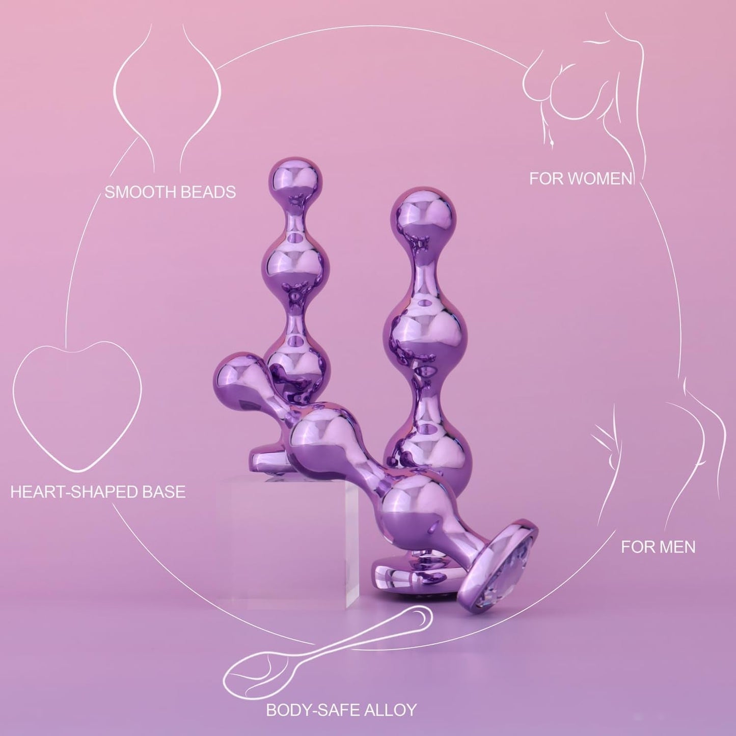 VioletSteel Luxe Butt Plug Trio