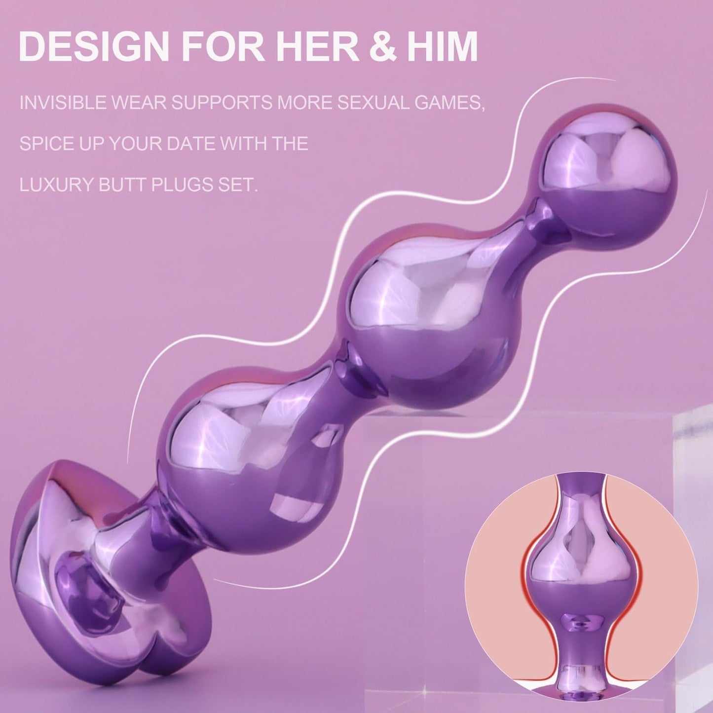 VioletSteel Luxe Butt Plug Trio