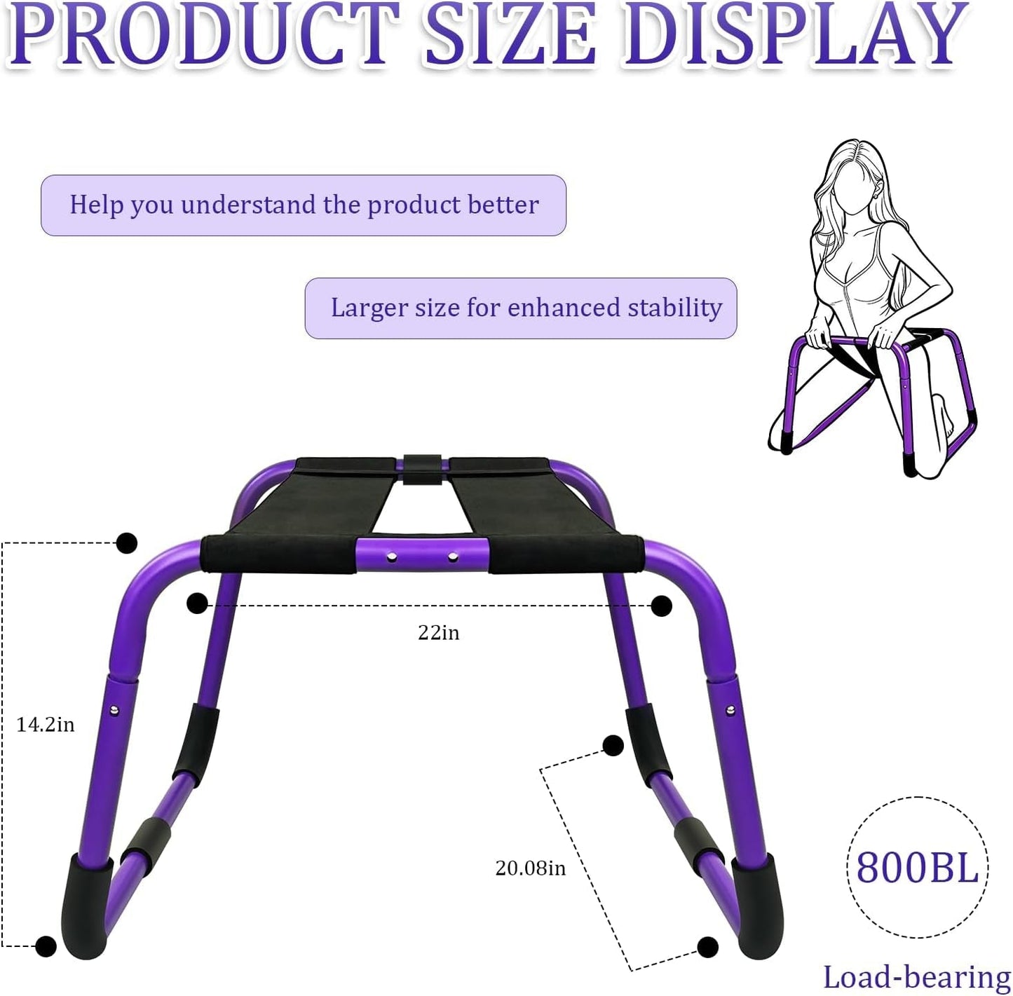 Sillón de Intimidad Grande VioletWave con Soporte Rebotante