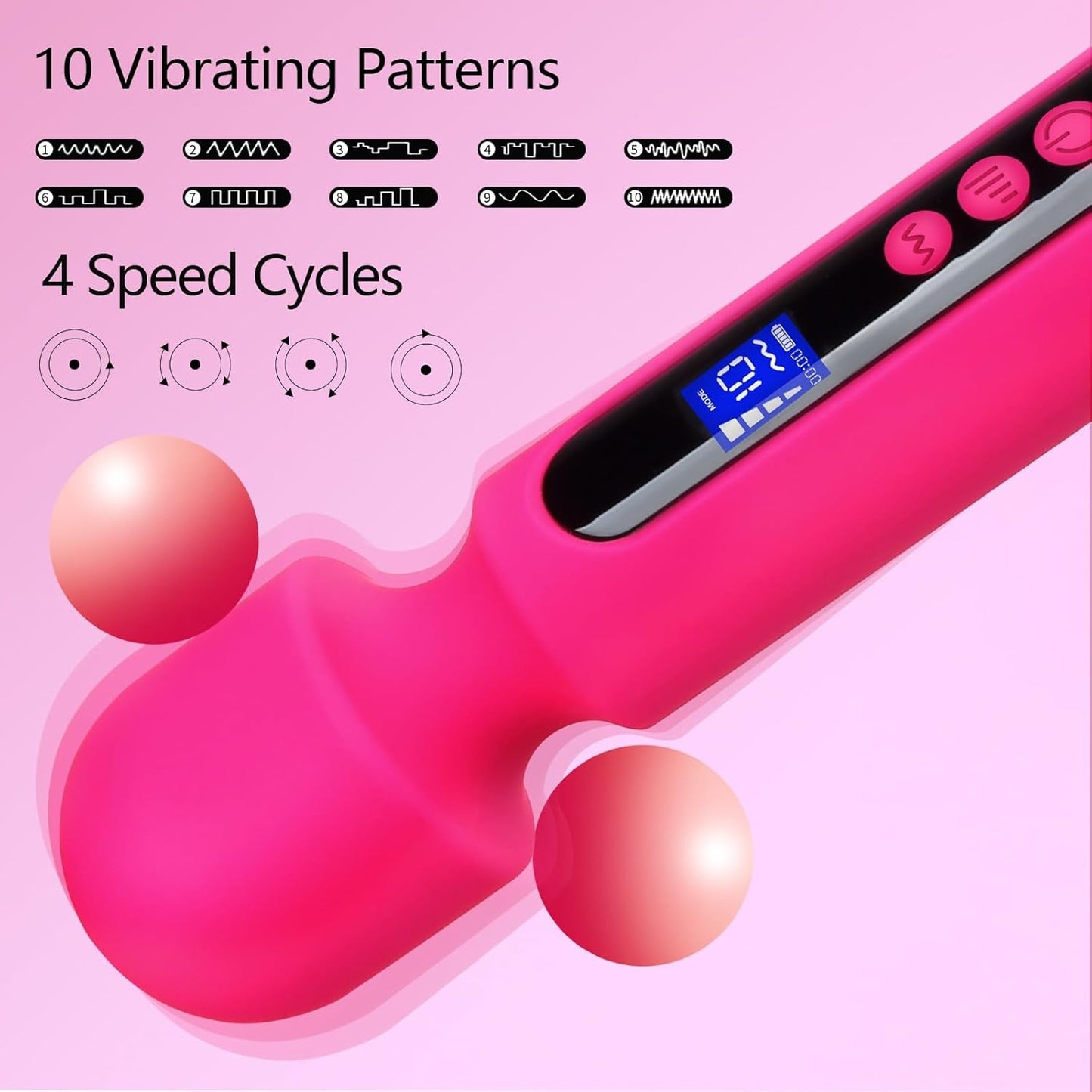 Vibrador de varita LCD VisionVibe