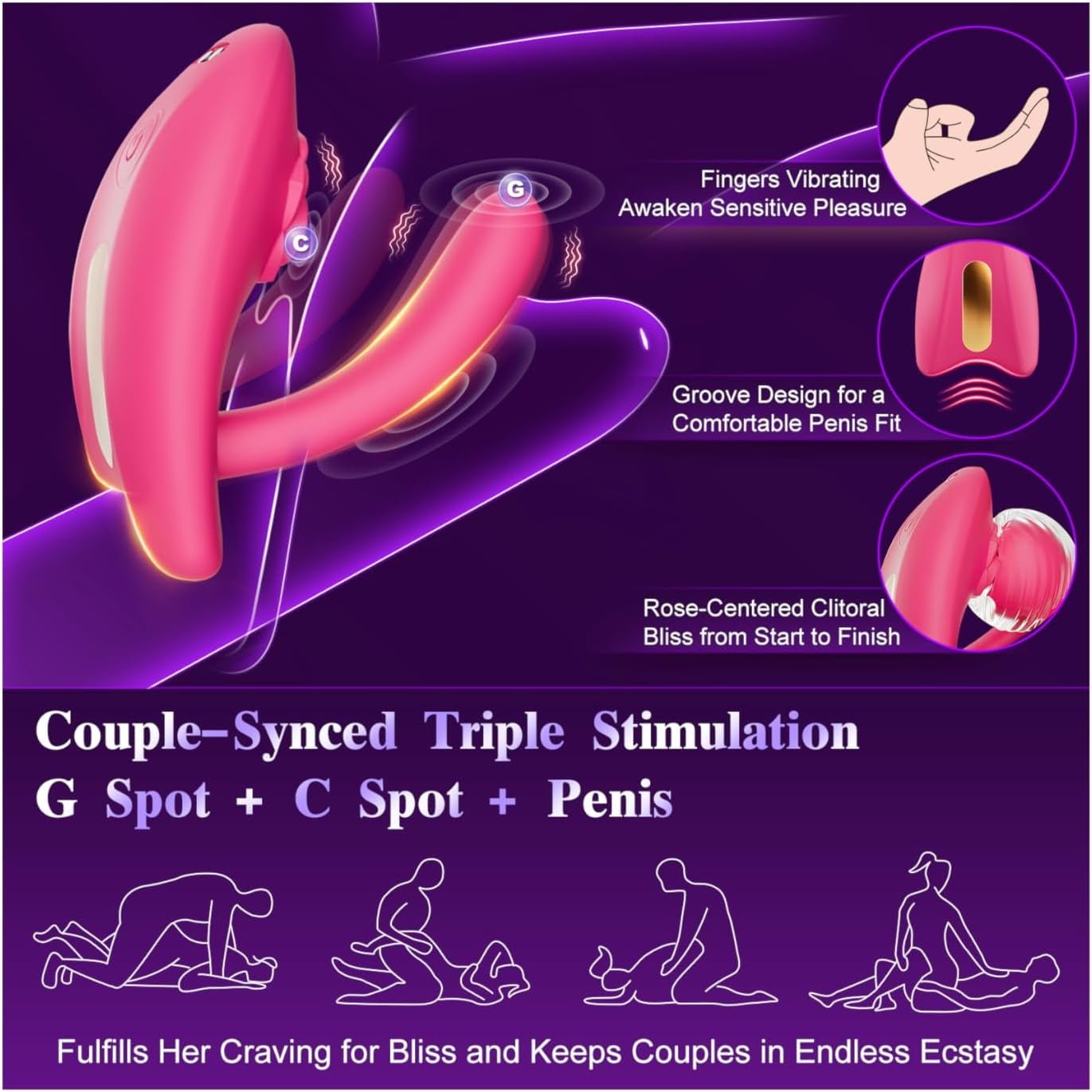 VixenBloom App & Remote Wearable Couples Panty Vibrator