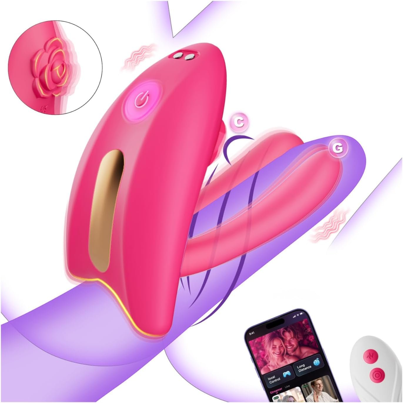 VixenBloom App & Remote Wearable Couples Panty Vibrator