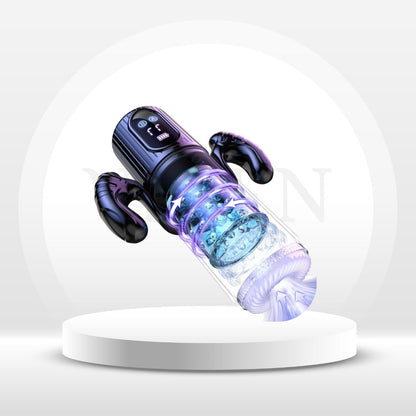 VixenCore Bomba de pene vibratoria 5 en 1 con función de embestida