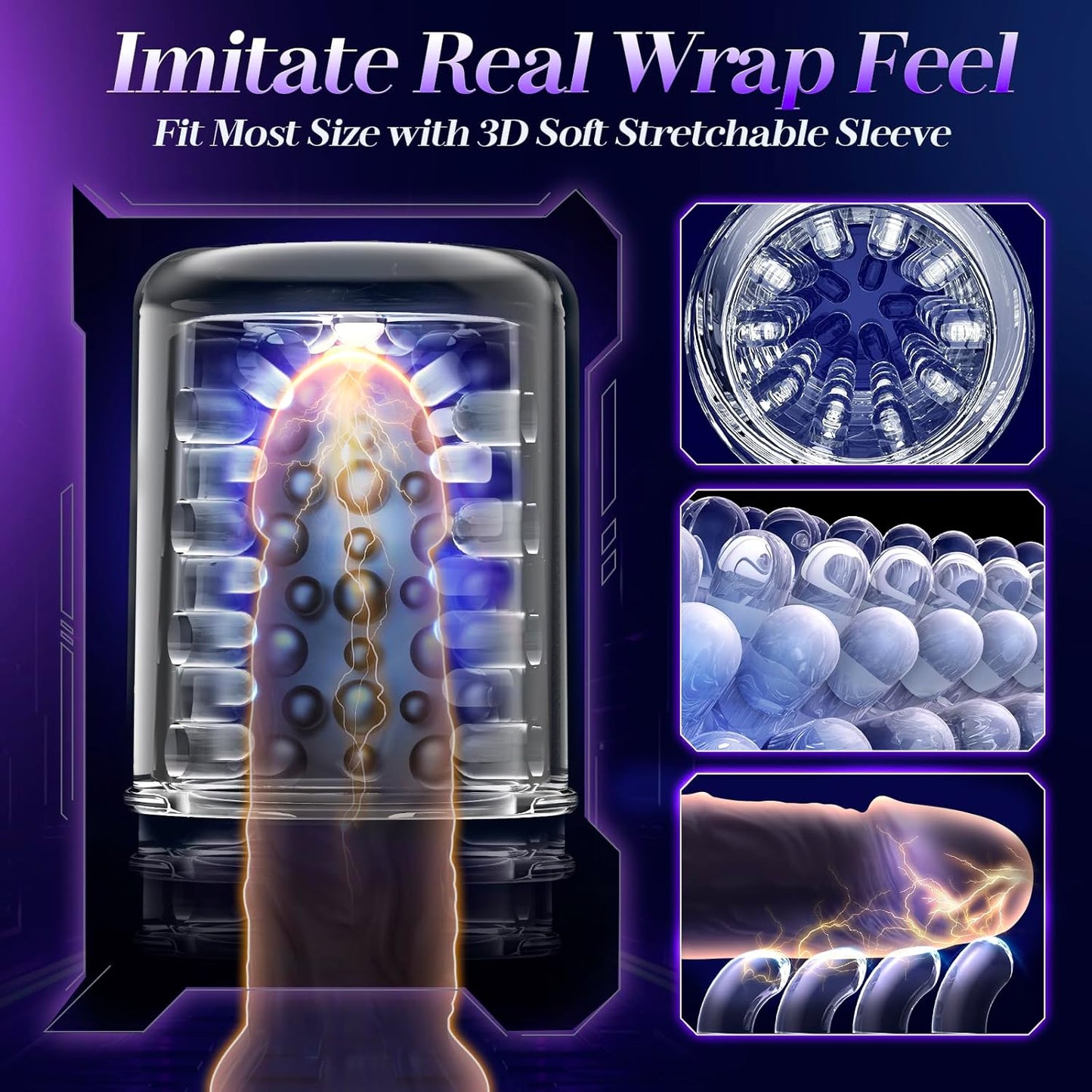 VixenCore Bomba de pene vibratoria 5 en 1 con función de embestida