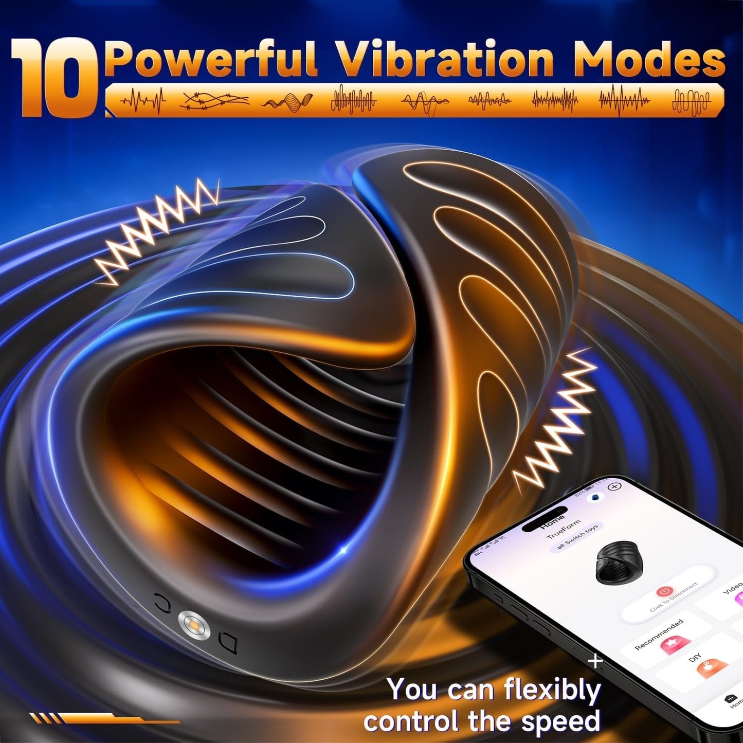 VixenGrip Flex App Masturbador Ajustable Masculino con Stroker