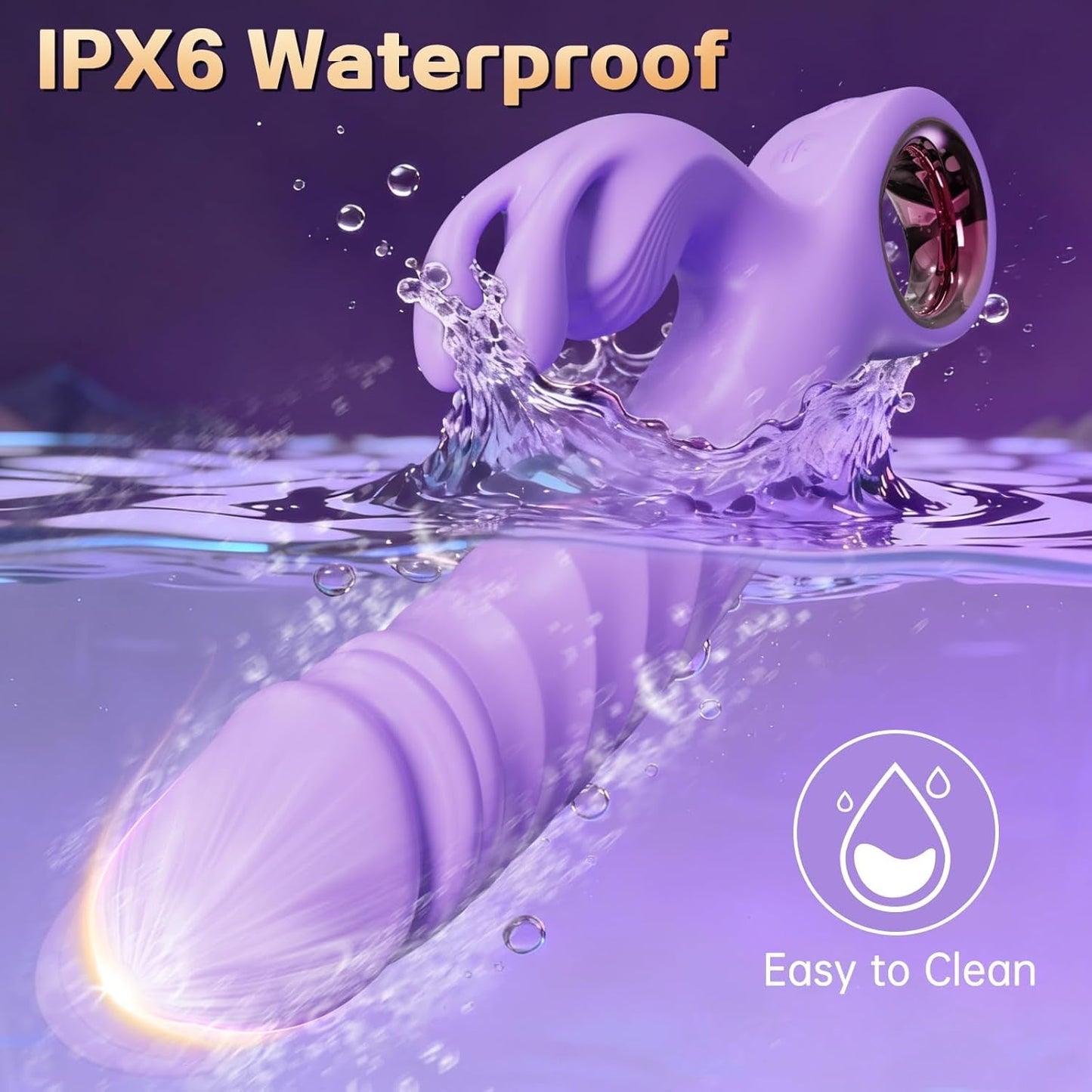 Vibrador Conejo de Empuje 3 en 1 VixenPulse