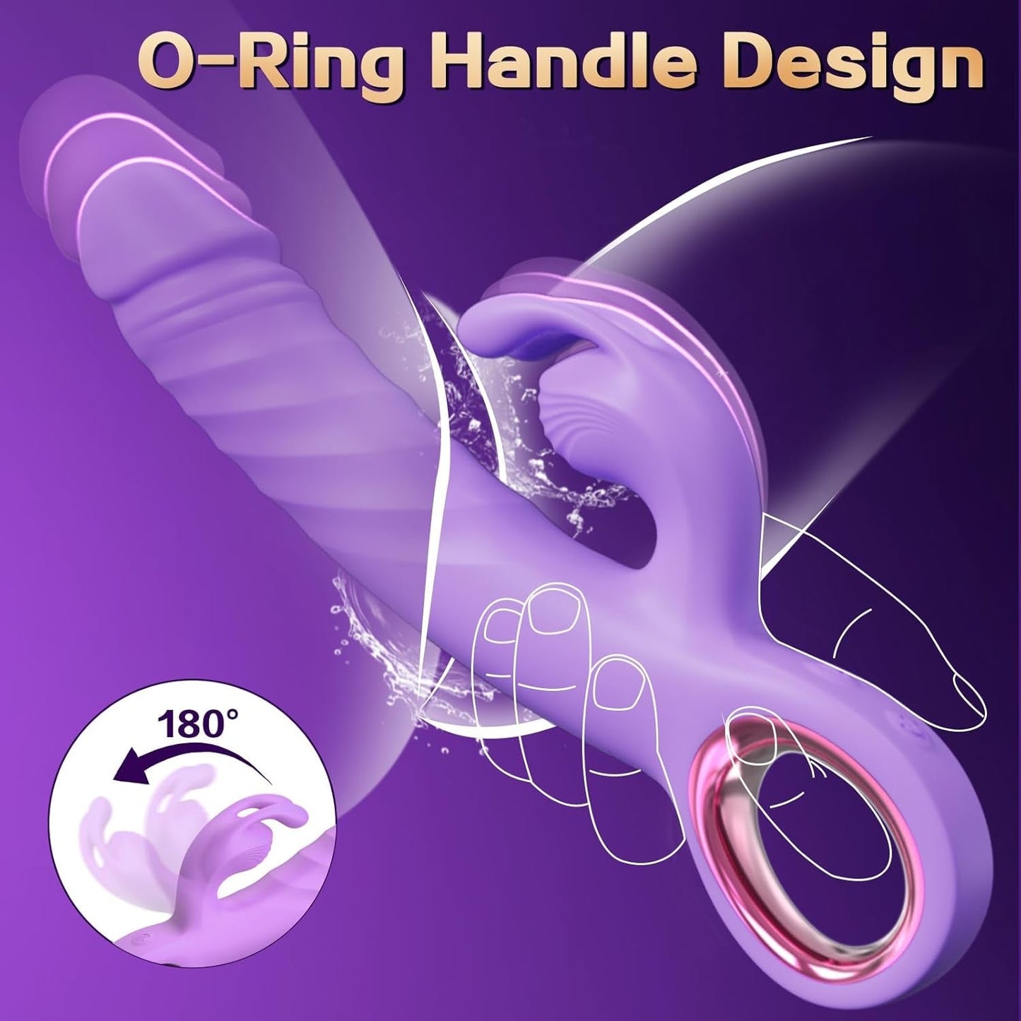 Vibrador Conejo de Empuje 3 en 1 VixenPulse