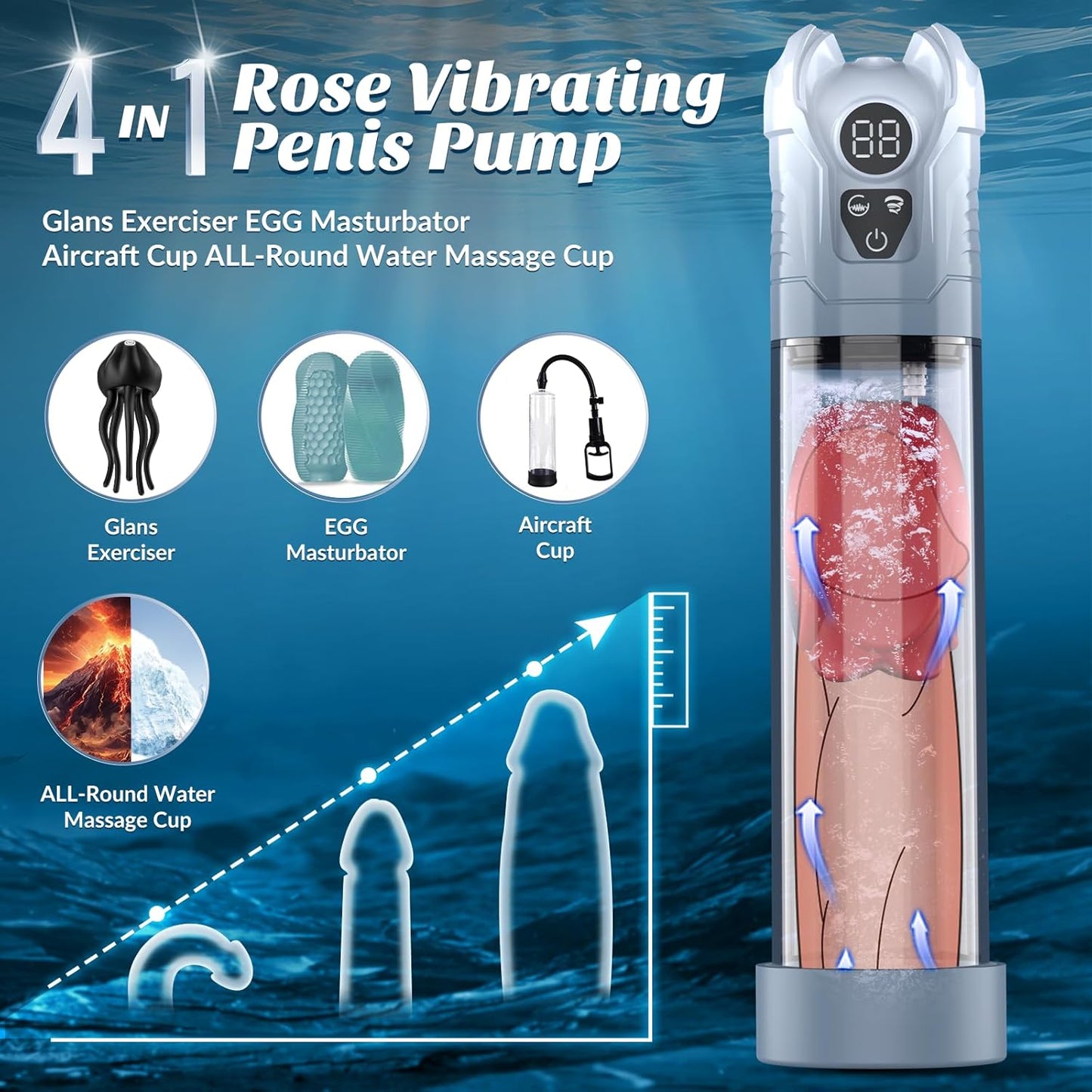 VixenRose 7X Vibe Bomba para pene