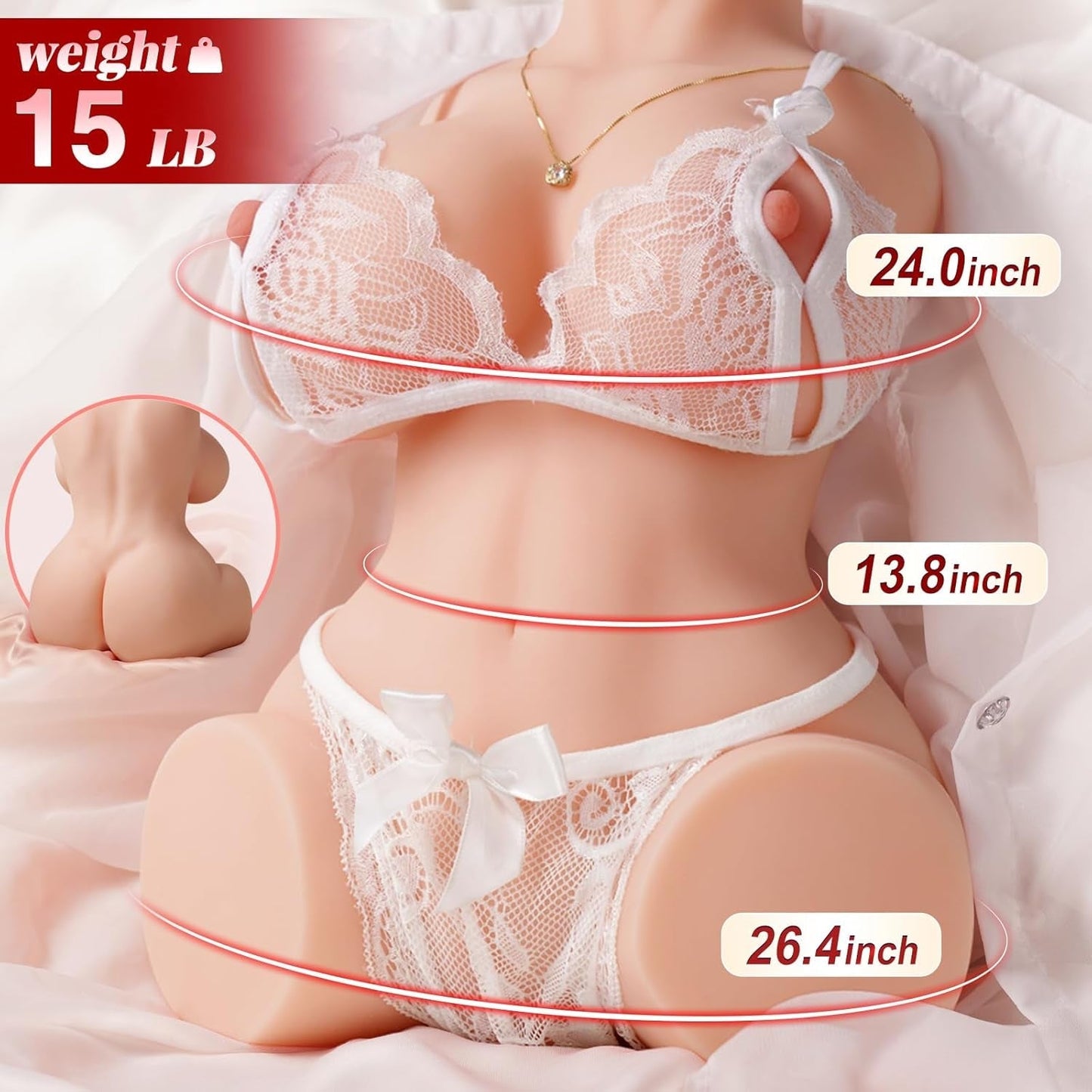 Muñeca sexual tamaño real VixenTitan de 15 LB